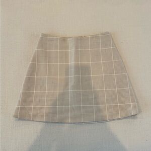 Wilfred Checkered Beige Mini Skirt